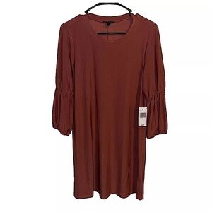 NWT- Women’s As U Wish Mauve/Brown 3/4  Sleeve Dress Size Large